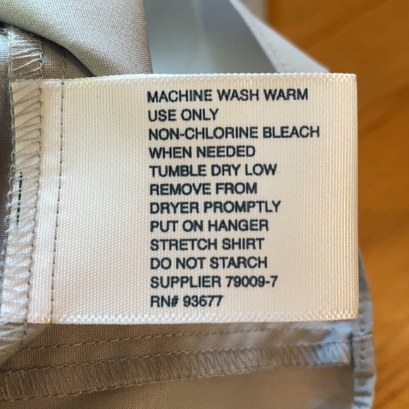 NEW Stafford Gray Dress Shirt w/ Bow Tie 17 32/33 - Picture 8 of 11